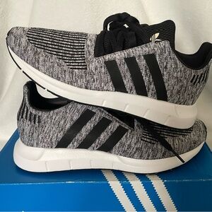 Adidas Black and Gray Knit Sneakers